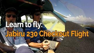 LEARN TO FLY | Jabiru J230 Check Flight | Crosswind Circuits | Audio