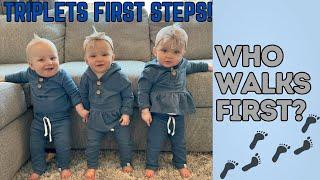 One of our *Triplets* can WALK!! Who did first??