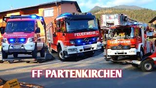 Alarmierung & Ausrücken: ELW + LF 20 + DLK 23/12 Freiwillige Feuerwehr Partenkirchen