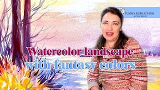 How to pick colors for watercolor landscape: my process
