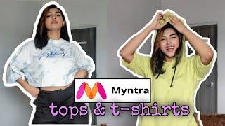 Myntra tops/tshirt haul 2021| Myntra tshirt haul starting from 250 | Summer Myntra tops under 500