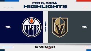 NHL Highlights | Oilers vs. Golden Knights - February 6, 2024