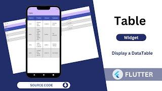Flutter - Table Widget Tutorial | How to use Table Widget in flutter