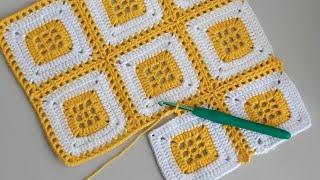 Favorite of 2024! Easy & Quickly Join Granny Squares Without Breaking Yarn - Crochet Square Joining