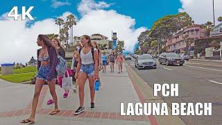 Pacific Coast Highway(PCH) Laguna Beach, Orange County California - Travel Walking Tour - 2021 - 4k