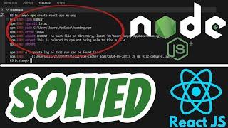 npm ERR! enoent : no such file or directory, lstat 'C:\Users\AppData\Roaming\npm' SOLVED React JS