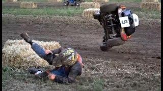 12 Hour Lawnmower Race - CRASH!