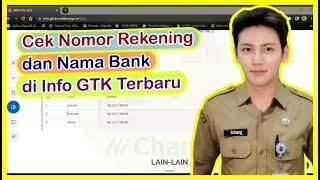 Cek Nomor Rekening dan Nama Bank di Info GTK Terbaru 2023