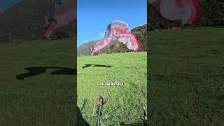 Strong wind landing #paraglider #pov #strongwind
