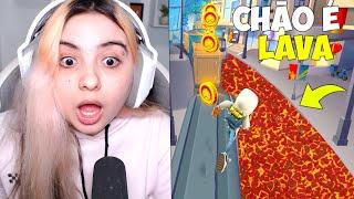 FIZ o DESAFIO do CHÃO É LAVA no SUBWAY SURFERS!! MUITO DIFICIL KKKK