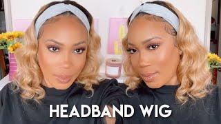 HEADBAND WIG BLONDE INSTALL |  FOREVERCRYSSY