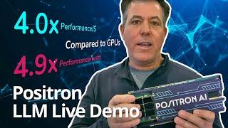 Positron Demo Live AI LLM Versus GPUs Using Altera Agilex 7 M-Series FPGAs