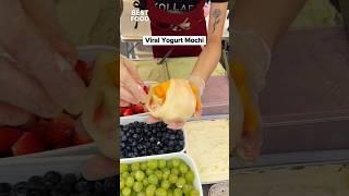 Viral Yogurt Mochi 🫐 Super crazy queue so go early! Milktea.dessert