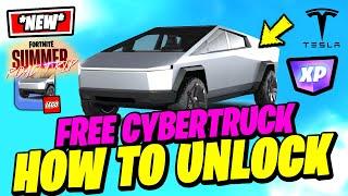 How to UNLOCK Tesla CyberTruck For FREE in Fortnite (Earn XP With Your Party in Battle Royale)