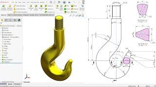 Crane Hook Design in Solidworks