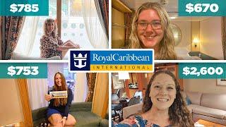 We tried EVERY cabin on our Royal Caribbean cruise!