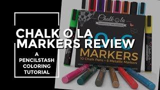 Trying Out Chalkola Chalk Markers!  -- A PencilStash Adult Coloring Tutorial