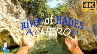 ACHERON- AHERON river, walking through the ice water in 4k