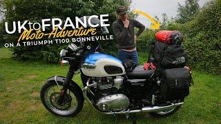 My First Motorcycle Tour in France! Triumph T100 Bonneville | Camping Solo