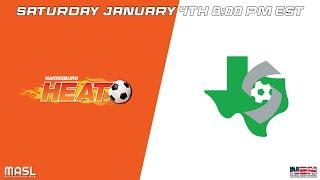 MASL GAME 32 | HARRISBURG HEAT vs. DALLAS SIDEKICKS | JANUARY 4TH 8:00 PM