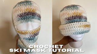 TWO IN ONE SKI MASK/BEANIE CROCHET TUTORIAL #crochet #tutorial