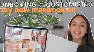 UNBOXING + CUSTOMISING MY NEW MACBOOK 2020