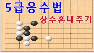 바둑 - 5급응수법 상수들에게 응수를 잘못하게되면 많은 괴로움을 당하게됩니다. [바둑이기는법]