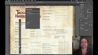 Make Fillable PDF RPG Character Sheet!  Adobe InDesign Demo