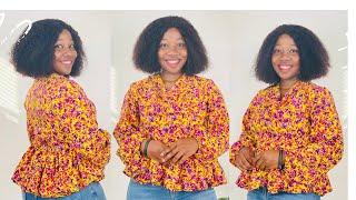 EASY WAY TO MAKE A COWL NECK BLOUSE WITH GATHERS | DIY | EASY SEW