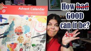 Opening the CHEAPEST Art Advent Calendar I could find in 2024!