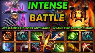 TRULY INTENSE CARRY BATTLE | LATE GAME RAT & KILL ANTI MAGE VS. INSANE FIRE ARROW CLINKZ DOTA 2