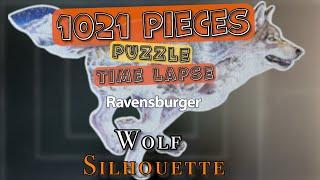 Solving Wolf Silhouette 1021 Pieces | Ravensburger Puzzle | Time Lapse