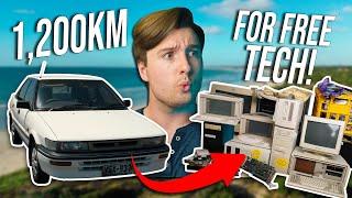 Driving The $600 Toyota 1,200km For FREE Tech!