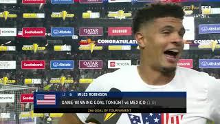 Miles Robinson Reacts to Gold Cup Final Victory Goal over Mexico