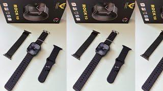 BranDCode GERMANY ROCK 10 SMART WATCH SERIES'10 WITH THREE 3 STRAPS BAND WIRELESS