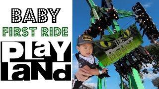 BABY FIRST RIDE AT PLAYLAND| DAY IN THE LIFE | Angie Lowis