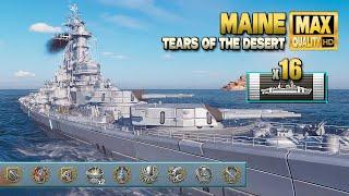 Battleship Maine on map "Tears of the Desert" - World of Warships