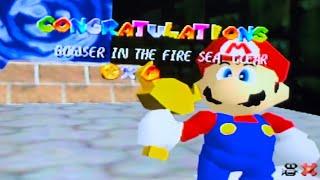 Sinking Bowsers Submarine in Super Mario 64- Clear Fire Sea first and unlock the moving poles