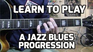 Learn to play a Jazz Blues Progression w/tabs