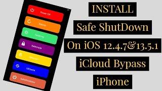 How to Install Safe ShutDown on iOS 12.4.7, iOS 13.5.1 iCloud Bypass iPhone/iPad