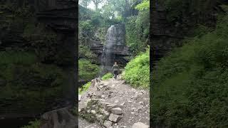 Exploring a hidden gem in Brecon Beacons. #wales #hiking #ukhiking #breconbeacons #waterfall