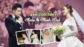 Toàn cảnh đám cưới Midu và thiếu gia Minh Đạt: Bánh kem cao 2 mét, chú rể thổi sáo tặng cô dâu