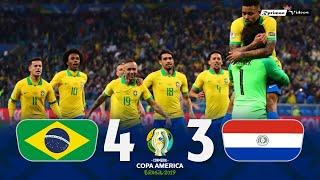 Brasil 0 (4) x (3) 0 Paraguay ● 2019 Copa América Extended Goals & Highlights + Penalties HD