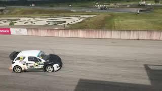 Rallycross.lv 2022 round 3, WRC cars exhaust sound and flames. Rally drift.