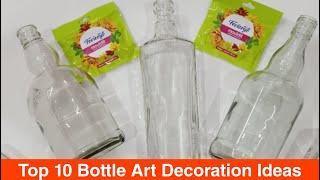 Top 10 | Best Bottle Art | Beautiful Craft Ideas | Glass Bottle Art Ideas