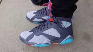 NIKE AIR JORDAN 7 VII RETRO BARCELONA DAYS/NIGHTS "BOBCATS" ON FEET REVIEW HEAT!