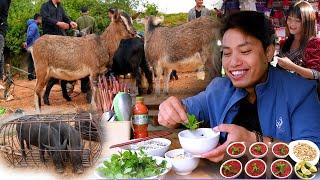 Unique GOAT BLOOD SOUP dish in the highland market - the latest Lao Cai Northwest market in 2024