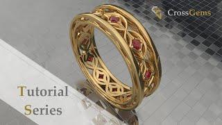 CrossGems Tutorial - How to do a parametric Ring with a circle pattern