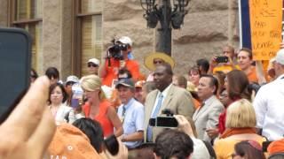 Texas Senator Wendy Davis Speaking at Texas Statehouse - July 1, 2013 (P1)