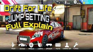 Jump Setting of car in Drift for life Game | How to set jump setting | Drift for life